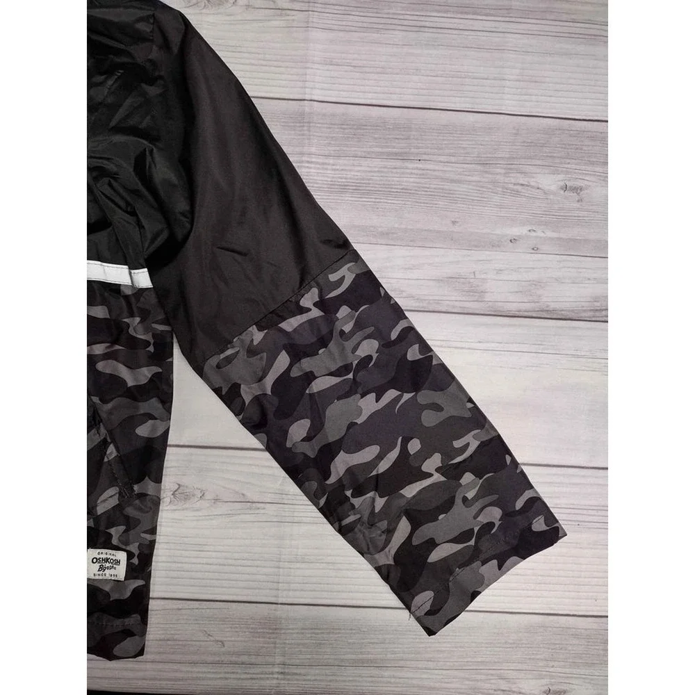 OshKosh B'gosh Kids Boys Camo Hooded Windbreaker Jacket Size‎ 8